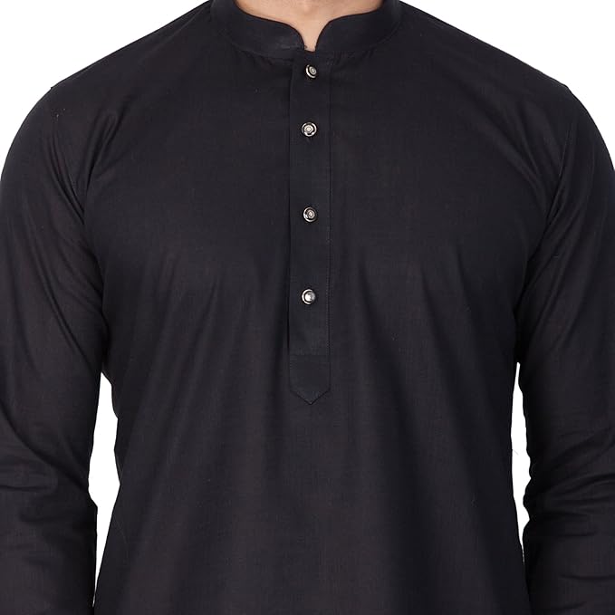 Men Kurta - Colour Black - Black kurta for men2