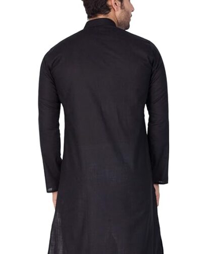 Men Kurta - Colour Black - Black kurta for men