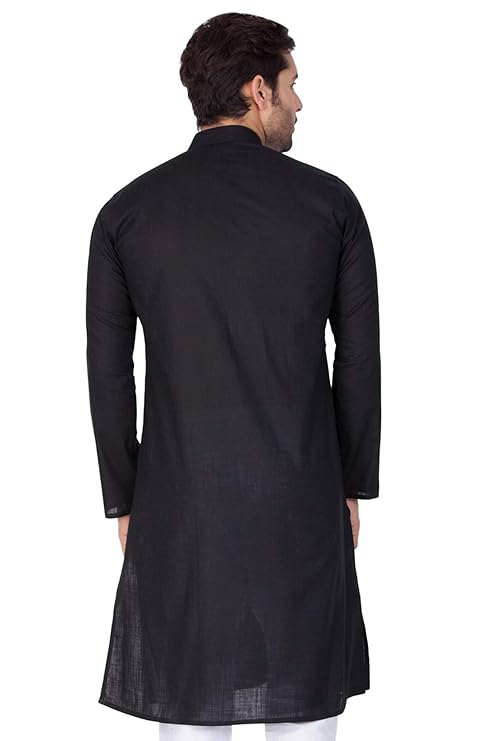 Men Kurta - Colour Black - Black kurta for men3 Men Kurta - Colour Black - Black kurta for men