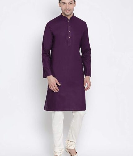 Men Kurta - Colour Purple - purple kurta for men