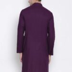 Men Kurta - Colour Purple - purple kurta for men