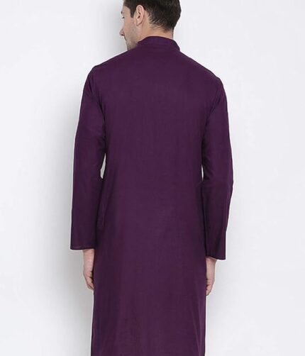Men Kurta - Colour Purple - purple kurta for men