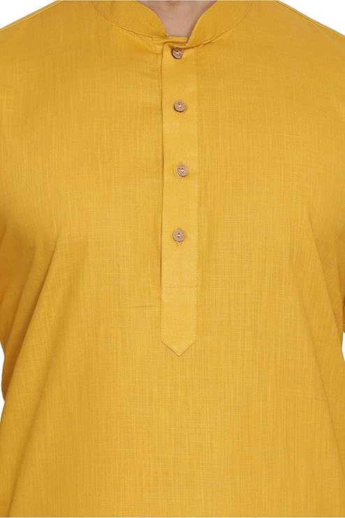 Men Kurta - Colour Yellow - Yellow kurta for men2