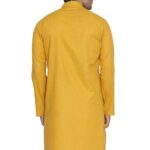 Men Kurta - Colour Yellow - Yellow kurta for men