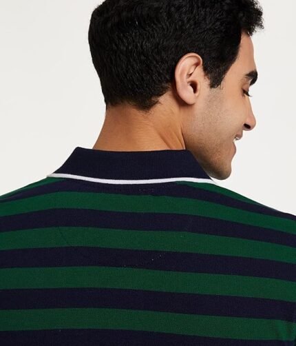 Men's Cotton Rich Striped Polo T Shirt | Collar Tshirts | Half Sleeves - Regular Fit (Available in Combo Packs)