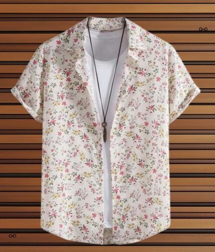 Mens Rayon Man Casual Shirt Regular Fit Western - colour white