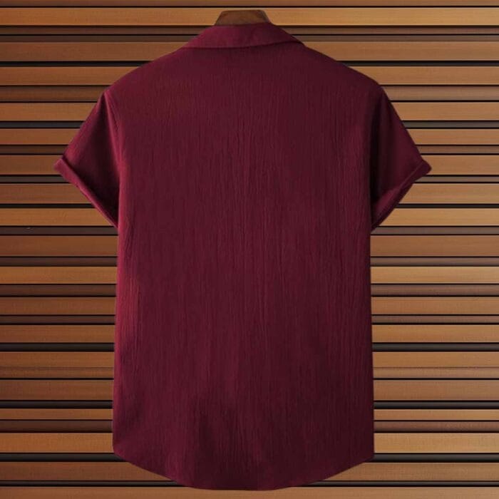 Men's Regular Fit Casual Shirt - Colour Maroon2