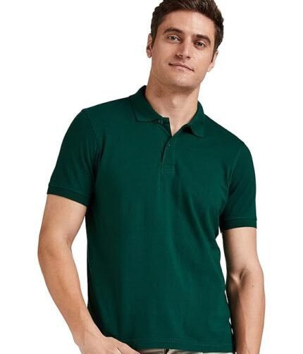 Men's Solid Cotton Rich Polo T Shirt | Collar Tshirts | Half Sleeves | Plain-Regular Fit (Available in Plus Size) - Colour: Eden Green