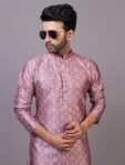 Pyjama Set for Mens Ethnic & Designer Wear - Colour LE 090-Onion