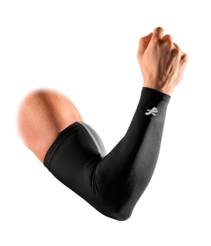 Redesign Premium Compression Arm Sleeves Pair (Nylon) for Gym| Running| Cricket| Tennis| Basketball| Badminton | Colour - Black