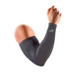 Redesign Premium Compression Arm Sleeves Pair (Nylon) for Gym| Running| Cricket| Tennis| Basketball| Badminton | Colour - Grey