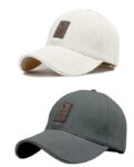 SELLORIA Brand Soft Cotton Adjustable Unisex Cap for Men and Women Freesize Baseball Caps (Pack of 2)