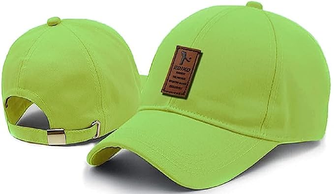 SELLORIA Brand Soft Cotton Adjustable Unisex Cap for Men and Women Freesize Baseball Caps (Pack of 2) Grey and green 2