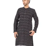 Studio-Shringaar-Mens-Cotton-Relaxed-Fit-Block-Printed-Knee-Length-Regular-Kurta.