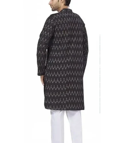 Studio-Shringaar-Mens-Cotton-Relaxed-Fit-Block-Printed-Knee-Length-Regular-Kurta.