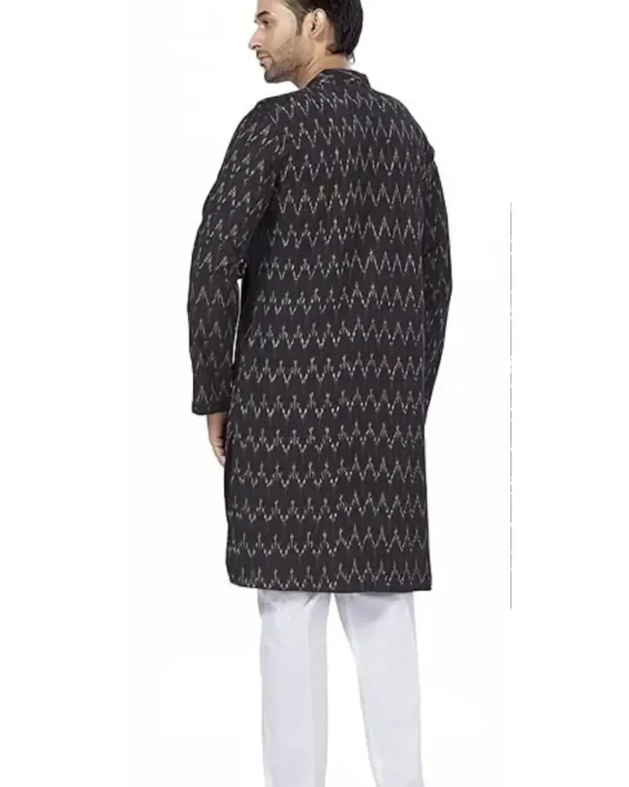 Studio-Shringaar-Mens-Cotton-Relaxed-Fit-Block-Printed-Knee-Length-Regular-Kurta.