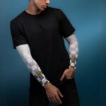 Tiivra Arm Sleeves, UV & Tan Protection, 4 - Way Stretch Arm/Hand sleeves for Men, Women for Riding, Biking, Cricket, Running, Sports - Colour white