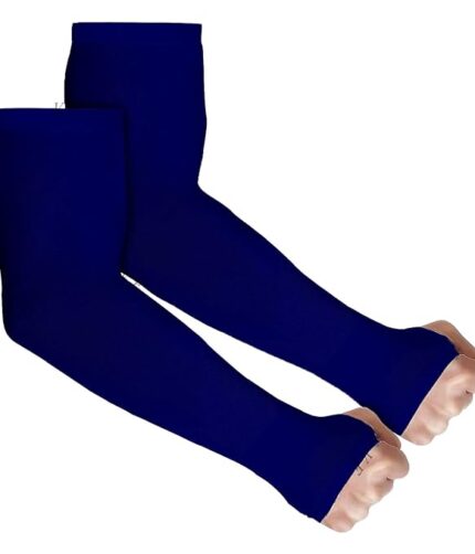 V.E UV Sun Protection Arm Sleeves for Men & Women, UPF 50 Arm Cover for Biking,Cricket,Cycling, Golf, Outdoor Sports - Nevy Blue Color