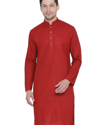 VASTRAMAY Men Kurta - Colour Maroon