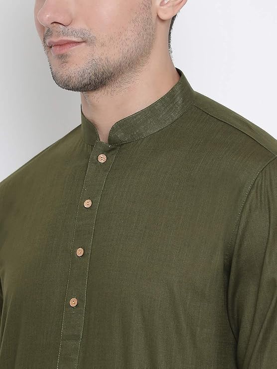 VASTRAMAY Men Kurta - Colour Mehangi Green2