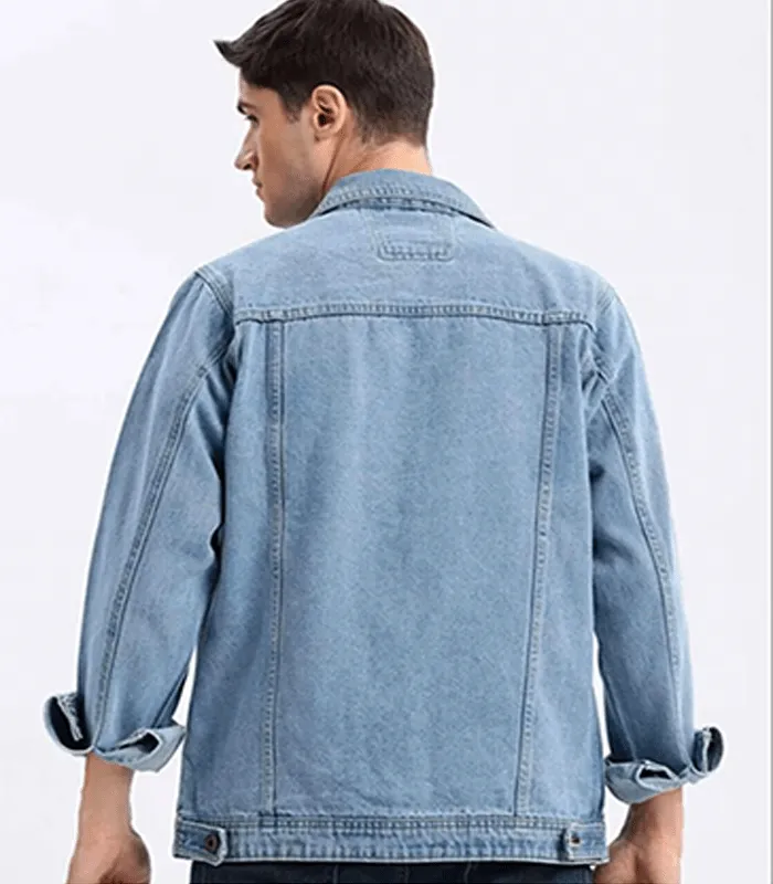 Full Sleeve Solid Men Denim Casual Jacket.. Full Sleeve Solid Men Denim Casual Jacket.