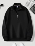 Men Full Sleeve Solid Sweatshirt - Color Black