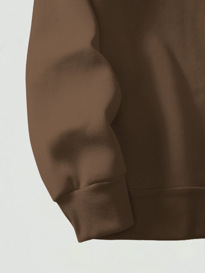 Men Full Sleeve Solid Sweatshirt - Color Coffee4