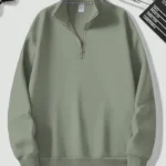 Men Full Sleeve Solid Sweatshirt Color Green