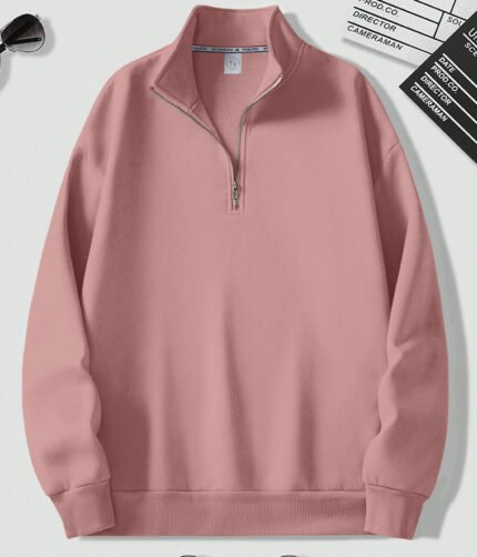 Men Full Sleeve Solid Sweatshirt Color Pink
