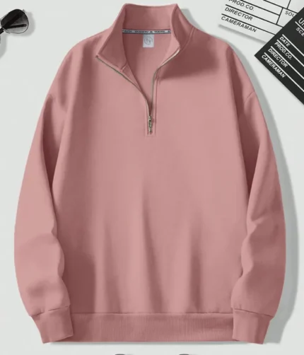 Men Full Sleeve Solid Sweatshirt Color Pink