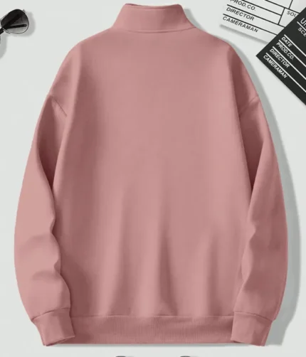 Men Full Sleeve Solid Sweatshirt Color Pink.
