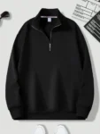 Men Full Sleeve Solid Sweatshirt – Color Black