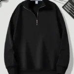 Men Full Sleeve Solid Sweatshirt – Color Black