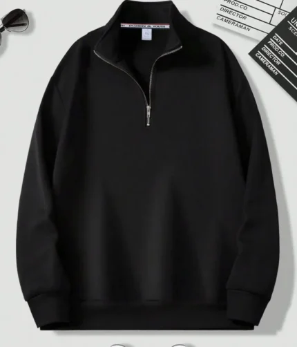 Men Full Sleeve Solid Sweatshirt – Color Black