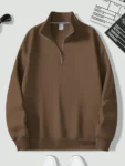 Men Full Sleeve Solid Sweatshirt – Color Coffee