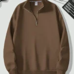 Men Full Sleeve Solid Sweatshirt – Color Coffee