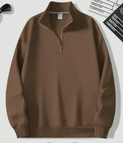 Men Full Sleeve Solid Sweatshirt – Color Coffee