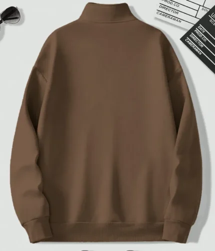 Men Full Sleeve Solid Sweatshirt – Color Coffee.