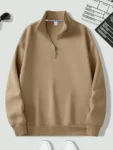 Men Full Sleeve Solid Sweatshirt – Color Khaki