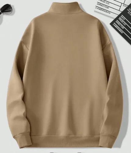 Men Full Sleeve Solid Sweatshirt – Color Khaki