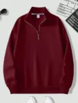 Men Full Sleeve Solid Sweatshirt – Color Maroon