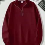 Men Full Sleeve Solid Sweatshirt – Color Maroon