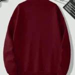 Men Full Sleeve Solid Sweatshirt – Color Maroon.