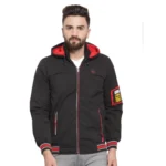 Men Puffer Jacket color Black & Red