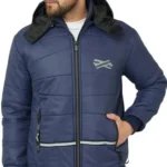 Men Puffer Jacket color Navy Blue