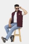Men Solid Casual Jacket color Maroon