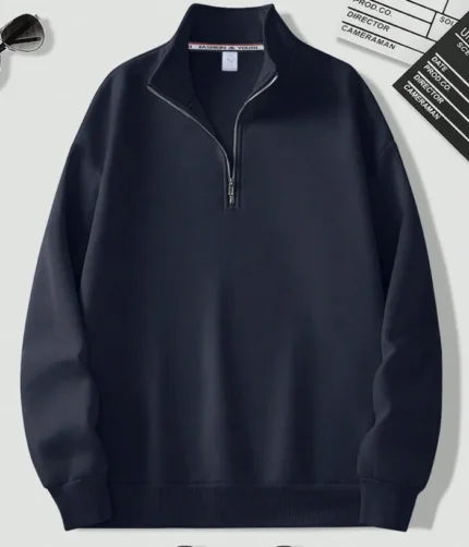 en Full Sleeve Solid Sweatshirt Color Blue