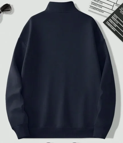 Full Sleeve Solid Sweatshirt Color Blue.