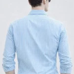 Men's Casual Printed Striped Stylish Latest Formal Shirt for Men Plus Size Shirt for Men