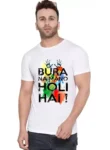 Happy Holi Holi Hai Bura Na Mano Holi Hai Printed Cotton Men T-Shirt
